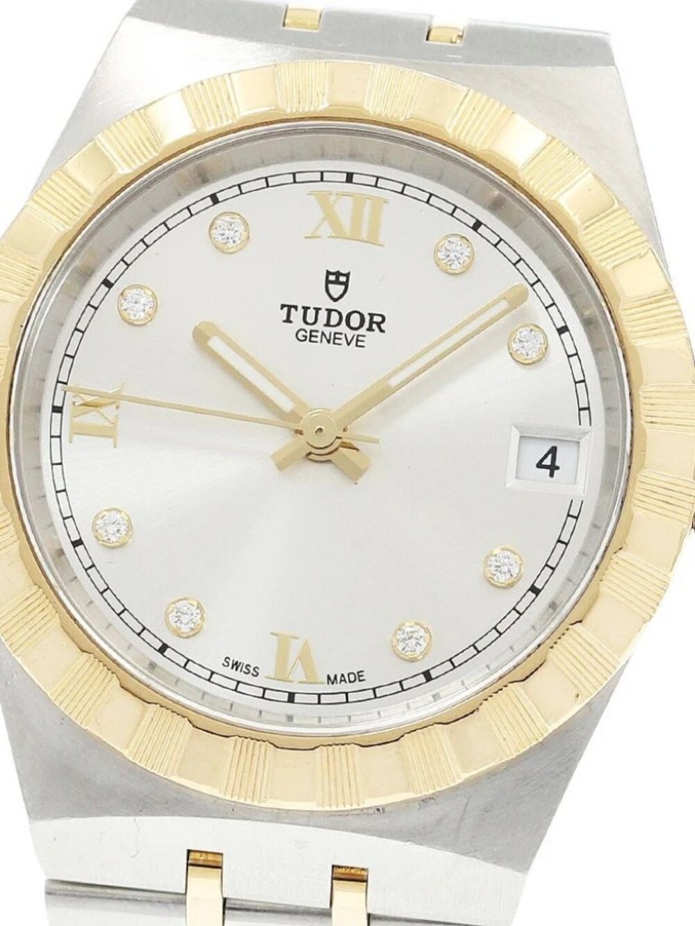 TUDOR Royal 28403 Date 8P diamond Silver Dial Automatic Boy's Watch